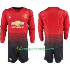 Koszulka Manchester United Dziecięcy Domowe Koszulki Piłkarskie 2018-2019 Długi Rękaw